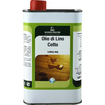 Olej na dřevo BORMA Olio Di Lino Cotto - lněný olej 0.5 l - Venkovní barva na dřevo