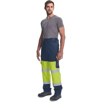 CERVA Kalhoty pracovní reflexní do pasu MULTINORM TAP PM HV, barva žlutá/navy, vel. XXXXL