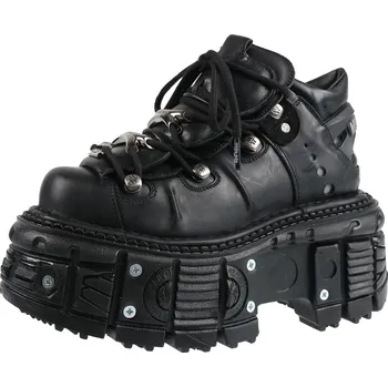 Pánská zimní obuv boty kožené pánské - NEGRO TORNILLOS - NEW ROCK - M.TANK106-C2 - 39