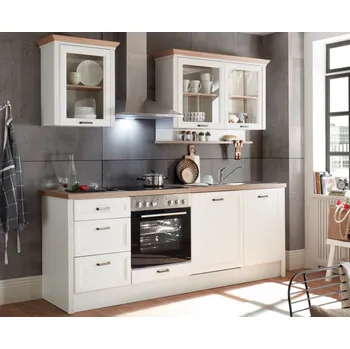 Kuchyňská linka ASKO - NÁBYTEK Jasmin 235 cm/60 cm Bělená pinie/Dub artisan