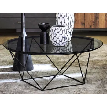 Konferenční stolek Kulatý konferenční stolek Nairo 90 cm