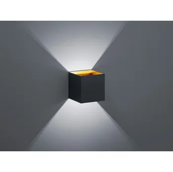 Nástěnné svítidlo Nástěnné LED osvětlení Louis, černá krychle