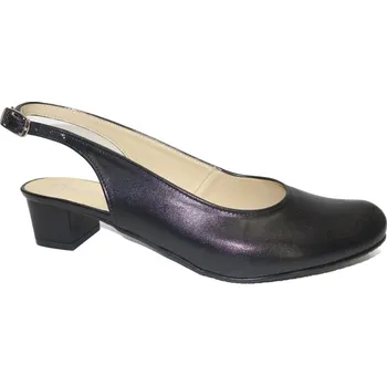 Dámské sandále Letní vycházková obuv, De-Plus, šíře G 1/2, černá: Černá Hladká kůže 27,3 42 G 1/2 - lehce rozšířená (13816-13816)