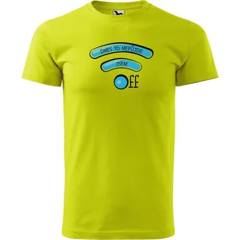 Pánské tričko DOBRÝ TRIKO Pánské tričko Jsem OFF Velikost: M, Barva: Limetková