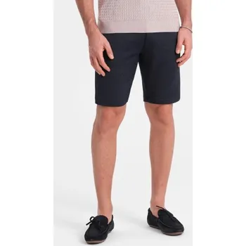 Ombre Clothing Granátové chinos kraťasy V1 SRCS-0128