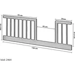 Scarlett Válendová bočnice Combi-Perta buk k postýlce 140 cm - přírodní