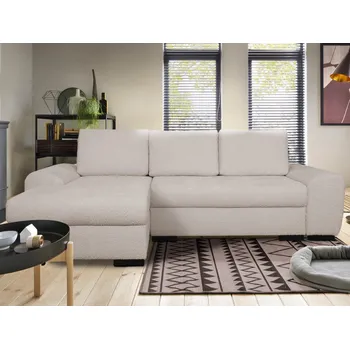 Sedací souprava Rohová sedací souprava Salsa, světle béžová látka se strukturou