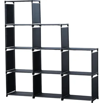 regál Herzberg Home & Living Herzberg 9vrstvý policový regál na knihy - 125x125 cm šedý