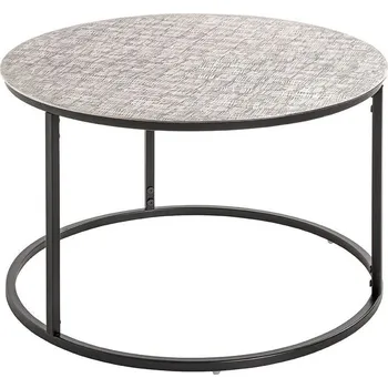 Konferenční stolek Kulatý konferenční stolek Gaxa, stříbrný