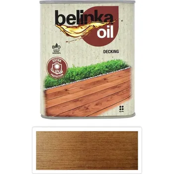 barva a nátěr na dřevo BELINKA Oil Decking - terasový olej 0.75 l Teak 203 - Venkovní barva na dřevo