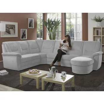 Sedací souprava Sedací souprava Relaxness, tvar U, světle šedá látka, bez funkcí