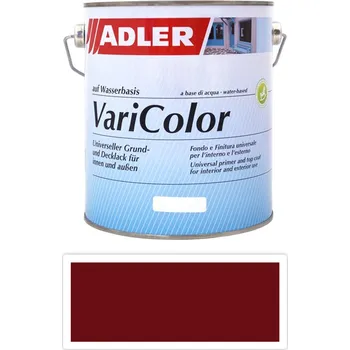 barva a nátěr na dřevo ADLER Varicolor - vodou ředitelná krycí barva univerzál 2.5 l Purpurově červená RAL 3004 - Venkovní barva na dřevo