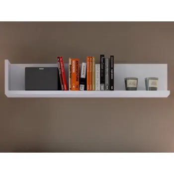 police Nástěnná police Lyon 120 cm, bílá lesk