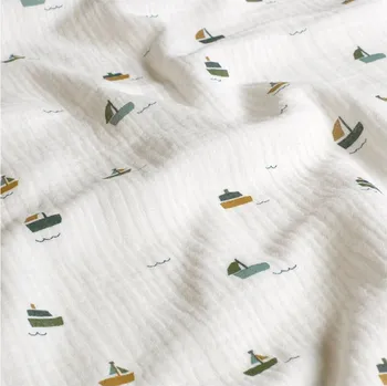 Přebalování ENIE BABY mušelínová plenka Lodě 70x70 cm