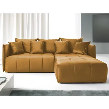 Sedací souprava Rohová sedací souprava Magic, hořčicová žlutá látka