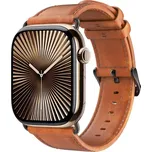 VSECHNONAMOBIL 87610 DUX LEATHER Kožený řemínek pro Apple Watch 10 / 11 42mm světle hnědý