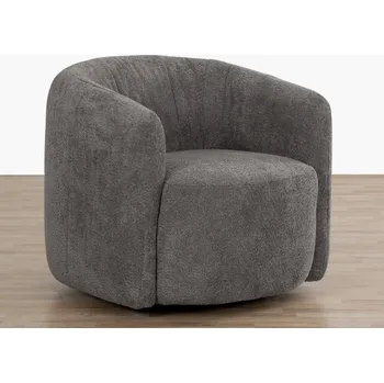 Křeslo Otočné křeslo Alken, kouřově šedá látka