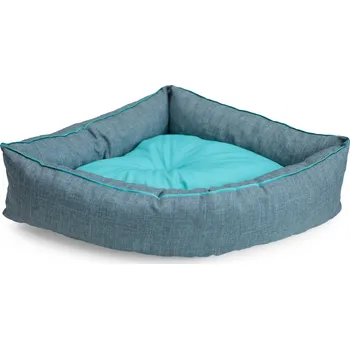 Pelíšek pro psa Diversa Pelíšek CORNER modro-tyrkysový Délka: 2 - 60x60x18cm