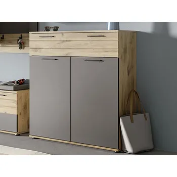 Botník Předsíňová skříňka/botník Mason, dub/šedá