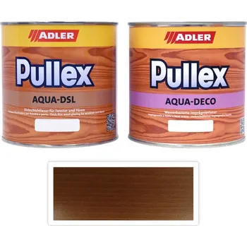 Lak na dřevo ADLER Sada - renovace dřevěných oken 0.75 l Afzelia F017 - Venkovní barva na dřevo