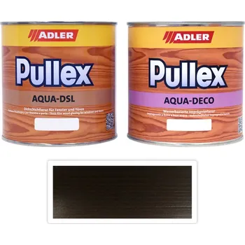 Lak na dřevo ADLER Sada - renovace dřevěných oken 0.75 l Dunkelbraun F016 - Venkovní barva na dřevo