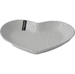 Dekorativní miska tvar srdce 25 cm, lesklá bílá