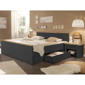 Postel ASKO - NÁBYTEK Locarno 180x200 cm grafit/dub artisan