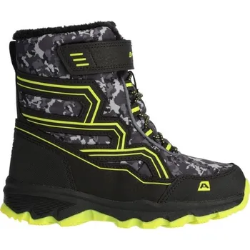 Chlapecká zimní obuv Dětská zimní obuv ALPINE PRO GATO 32 Černá, Reflexní neon, Šedá