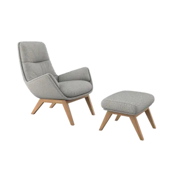 Křeslo Moro, Čalounění Bormio 1224 Olive, Podnož Dub černá, Typ Křeslo