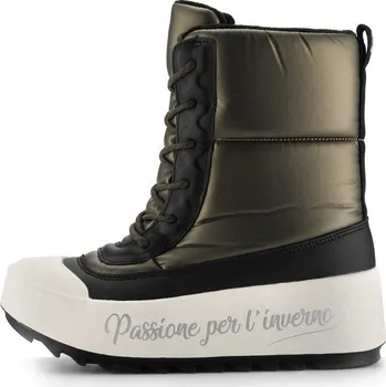 Dámská zimní obuv Dámská zimní obuv ALPINE PRO HAMA 40 Khaki, Černá, Bílá