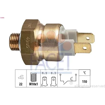 Auto-moto Teplotní spínač, varovná kontrolka chladiva FACET 7.4085