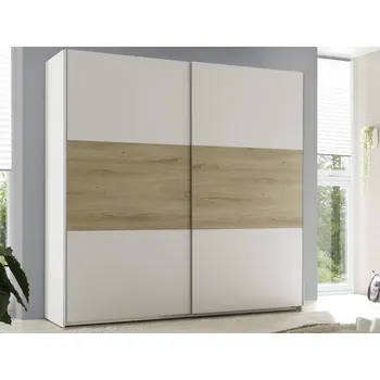 Šatní skříň Šatní skříň Kiara 215 cm, bílá/dub baysen