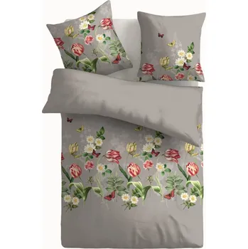 Povlečení Povlečení Esther, šedé, motiv zahrada