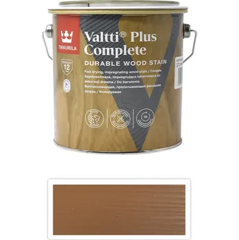 barva a nátěr na dřevo TIKKURILA Valtti Plus Complete - matná tenkovrstvá lazura 2.7 l Pihka 5051 - Venkovní barva na dřevo