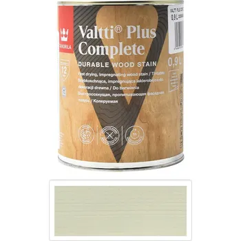 barva a nátěr na dřevo TIKKURILA Valtti Plus Complete - matná tenkovrstvá lazura 0.9 l Lumi 5060 - Venkovní barva na dřevo