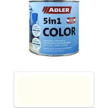 barva a nátěr na dřevo ADLER 5in1 Color - univerzální vodou ředitelná barva 0.75 l Cremeweiss / Krémová RAL 9001 - Venkovní barva na dřevo