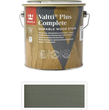 Lak na dřevo TIKKURILA Valtti Plus Complete - matná tenkovrstvá lazura 2.7 l Näre 5068 - Venkovní barva na dřevo