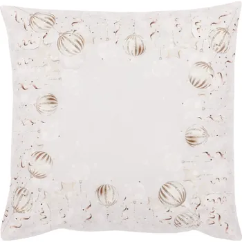 Povlak na polštářek Dekorační povlak na polštář Vánoční koule 45x45 cm, šedý