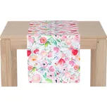 Běhoun na stůl Akvarel květiny, 150x40 cm