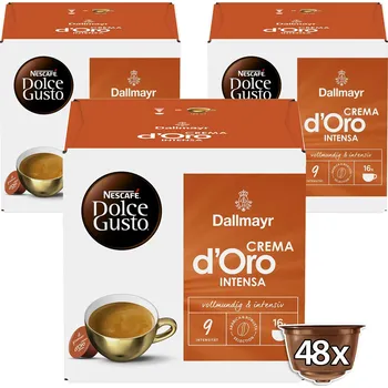 Káva Kávové kapsle Dallmayr Crema d‘Oro INTENSA by NESCAFÉ Dolce Gusto karton 3 x 16 ks