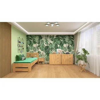Postel HP-Nábytek Jednolůžková postel BORA - BUK ROZMĚR: 90 x 200 cm