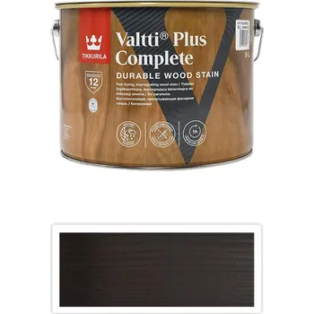 barva a nátěr na dřevo TIKKURILA Valtti Plus Complete - matná tenkovrstvá lazura 9 l Karhu 5074 - Venkovní barva na dřevo
