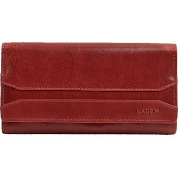 Peněženka Lagen dámská kožená dlouhá peněženka w-2025/T červená