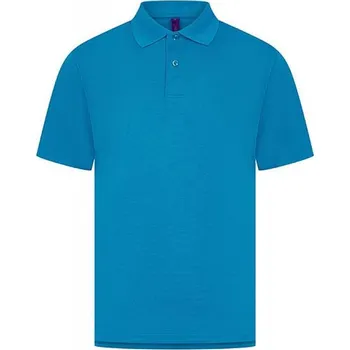 Pánské tričko Henbury Pánská polokošile Coolplus z piké úpletu Barva: modrá safírová, Velikost: XXL W475