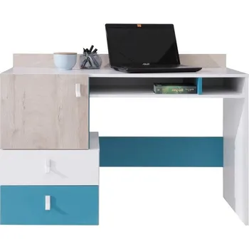 Psací stůl Psací stůl Planet, dub/bílá/modrá