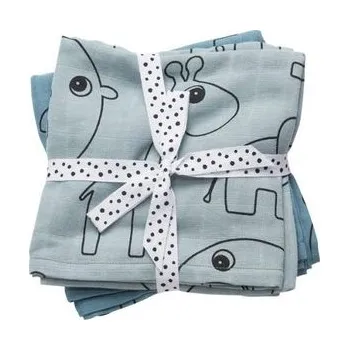 látková plena Done by Deer Mušelínové zavinovací plenky Contour 2 ks modrá