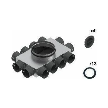 Elektroinstalační krabice SpiroFlex Rozvodná krabice 12-8x75/200 izolovaná VENT CLEAR W2 sada Spiroflex SX-WS12X75/200SRZ