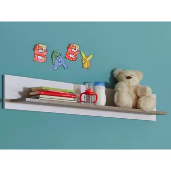 police Nástěnná police Luca, dub/bělená pinie