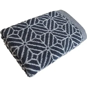 Ručník Ručník Design Raute 50x100 cm, antracitový, grafický vzor