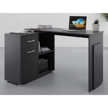 Psací stůl Rohový psací stůl Andy, černý